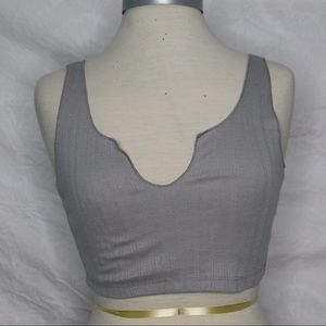 Grey crop top